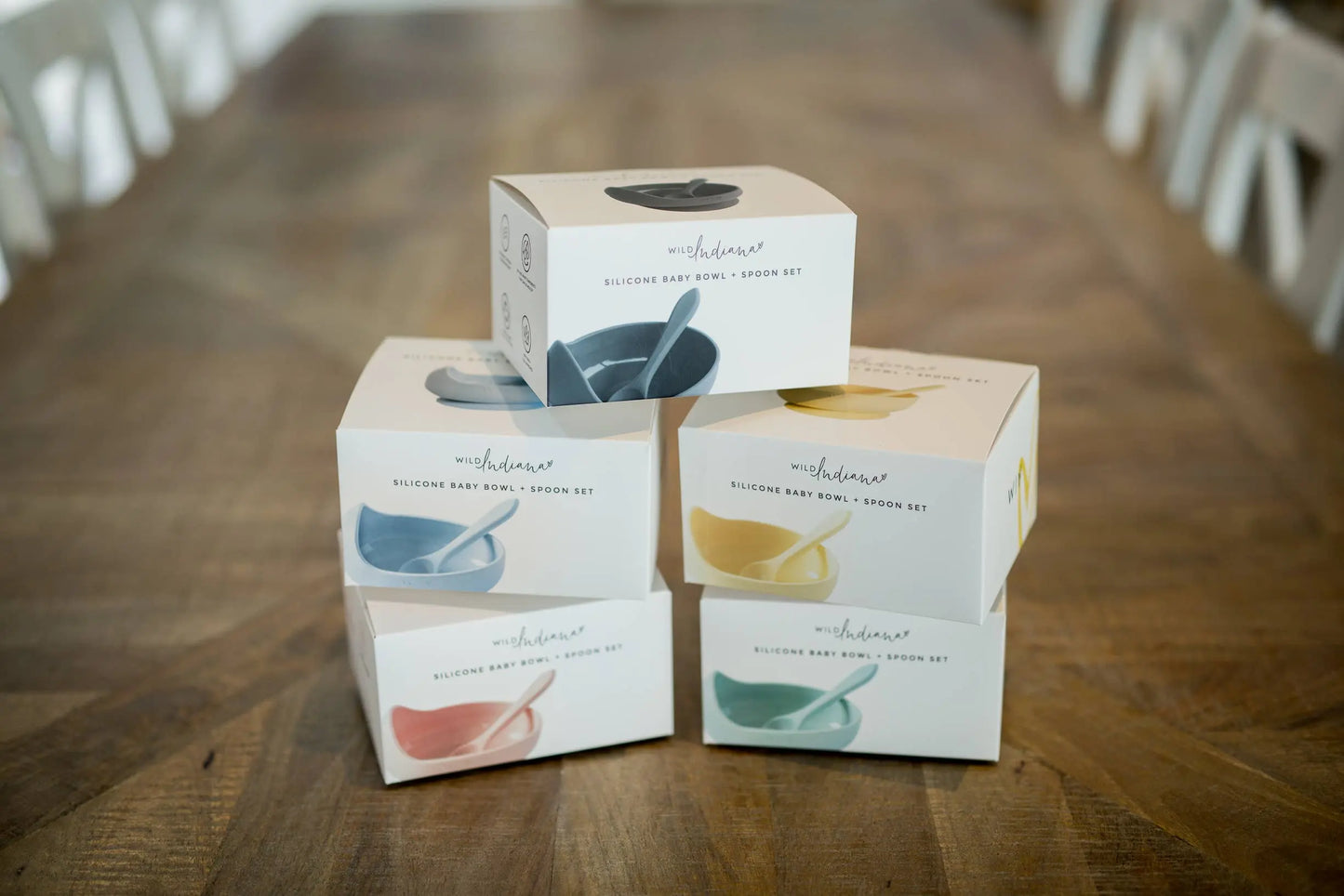 Wild Silicone Baby Bowl + Spoon Set WILD INDIANA