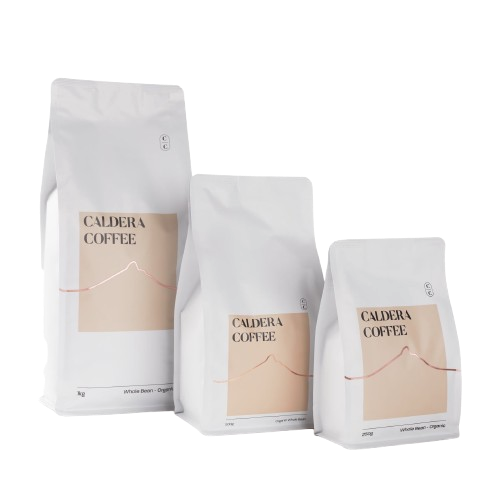 Three bags of Caldera Coffee