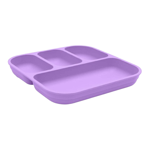 bobo & boo Purple divided plate, non toxic plate