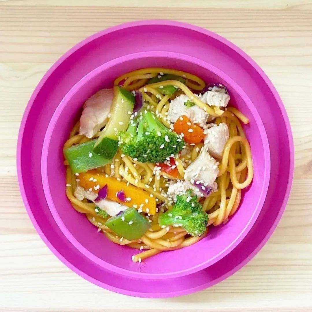 bobo & boo pink plate and bowl