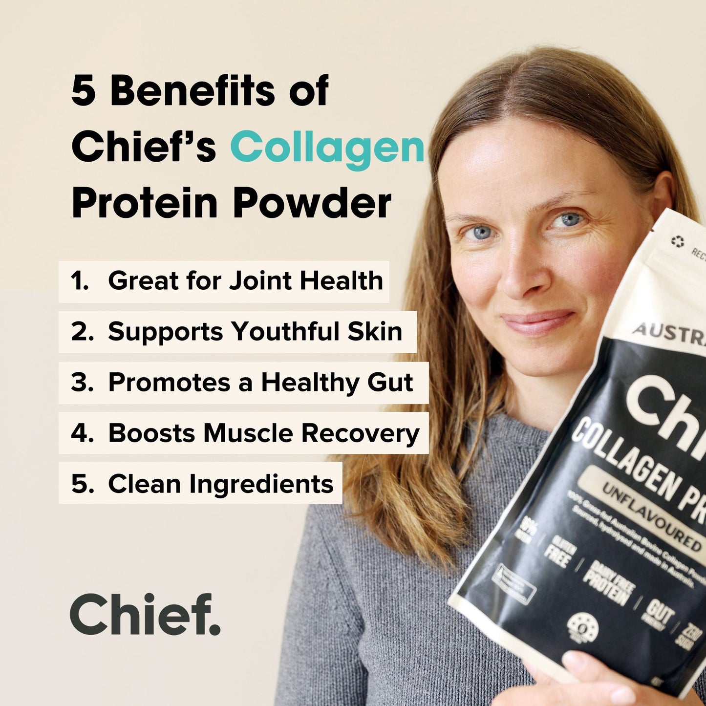 Grass-fed Collagen Protein Powder - Unflavoured