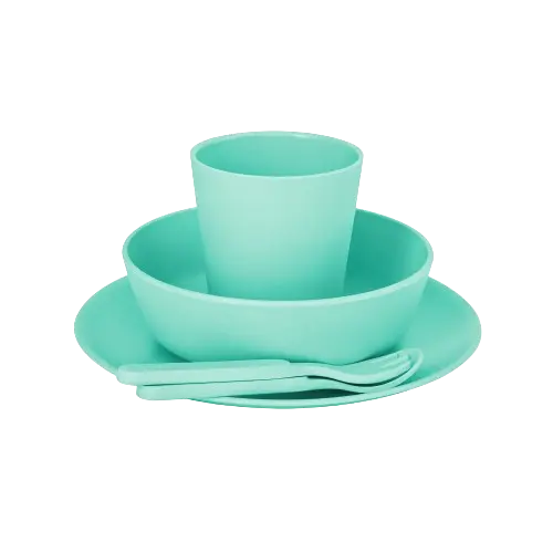 bobo & boo mint bamboo dinnerwear set stacked