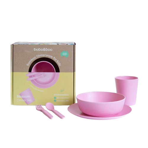 Bobo & Boo bamboo dinnerwear set in blossom