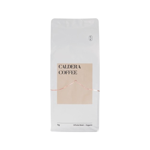 bag of caldera coffee, organic wholebean 1kg