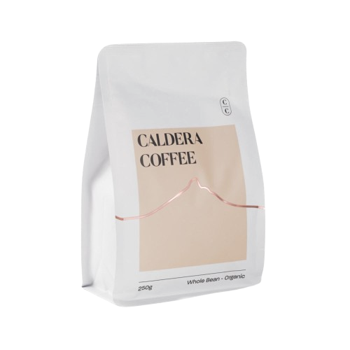 bag of caldera coffee, organic wholebean