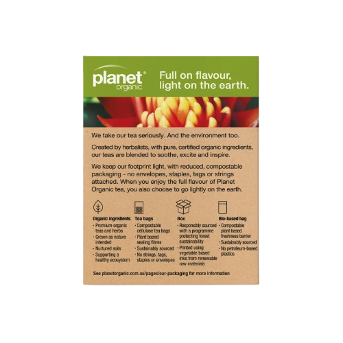 planet organic organic ginfger teabags back