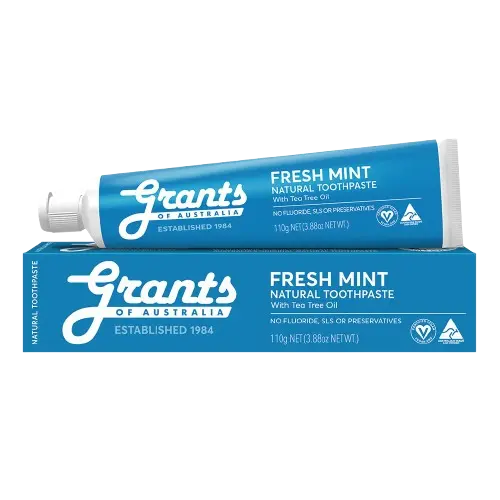 Fresh Mint Natural Toothpaste - Fluoride Free GRANTS OF AUSTRALIA