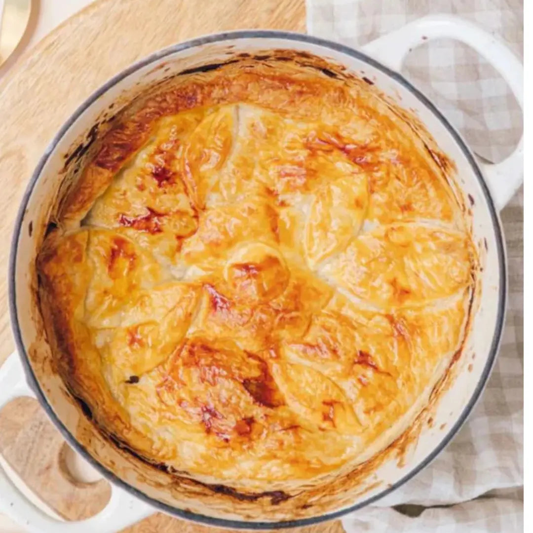 chicken pot pie made with nutra organics chicken bone broth
