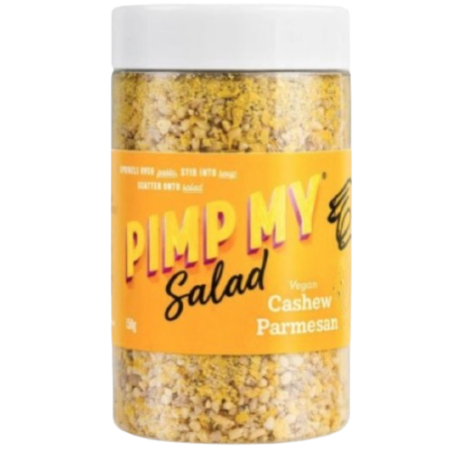 extrodnary foods, pimp my salad cashew parmesan, vegan cheese