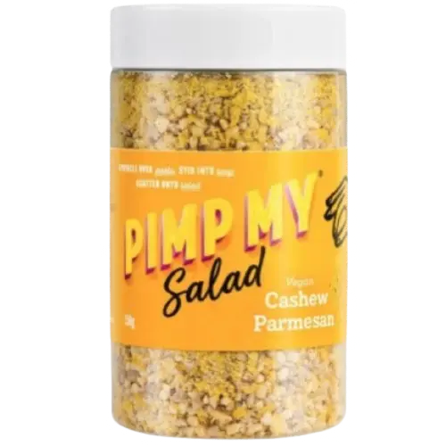 extrodnary foods, pimp my salad cashew parmesan, vegan cheese