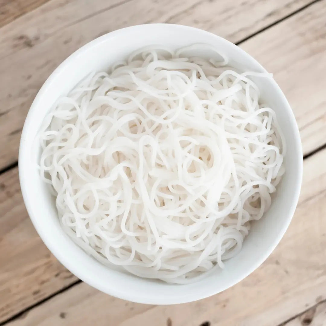 bowl of king soba organic rice noodles