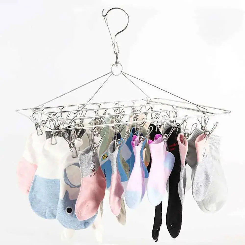 Stainless Steel Peg Drying Hanger - Square THE WELLNESS PANTRY