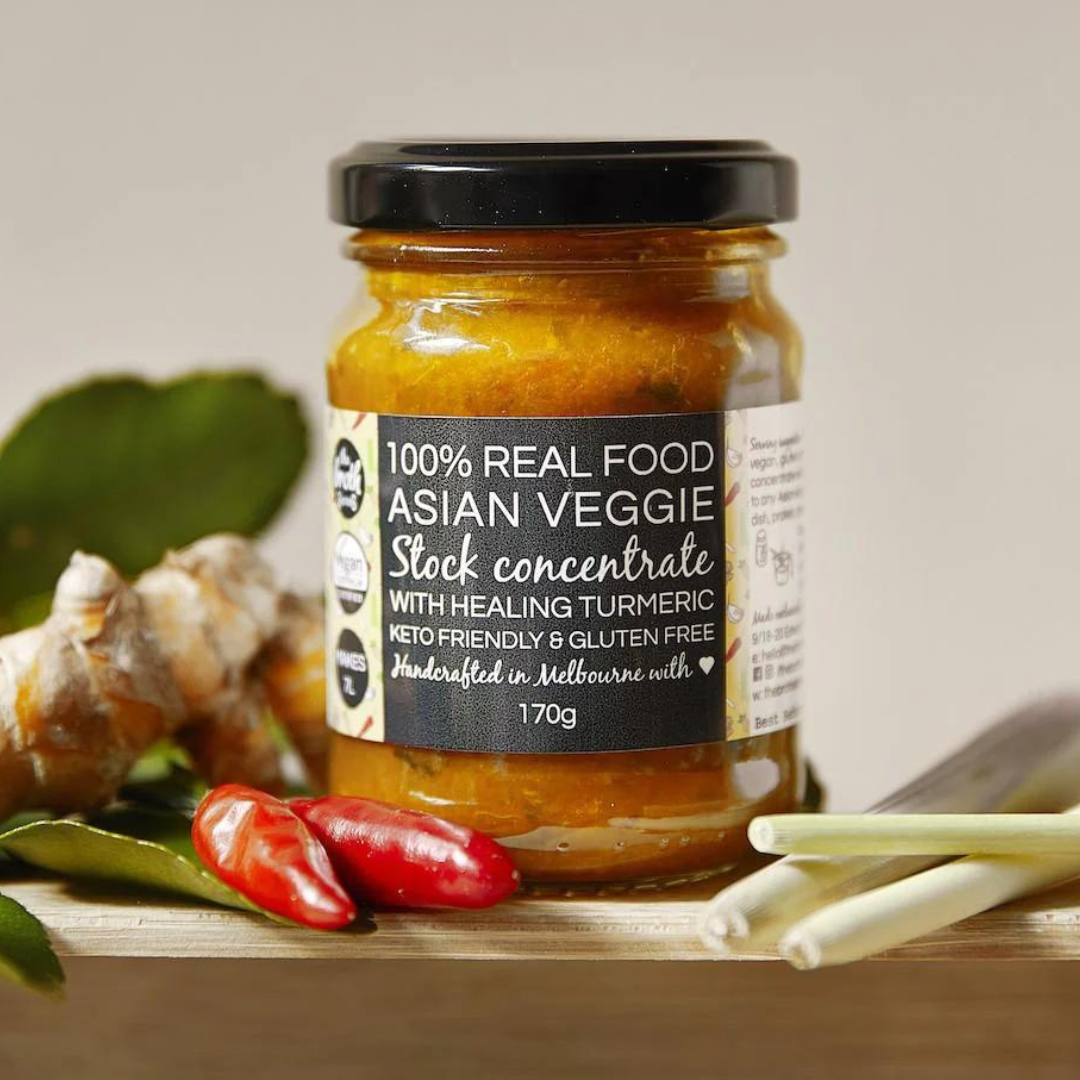the broth sisters, vegetable stock, stock concentrate, asain stock concentrate, gluten free stock, additive free, image