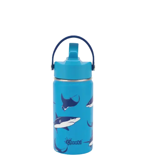 cheeki, drink bottle, stainless steel drink bottle, kids drink bottle, shark