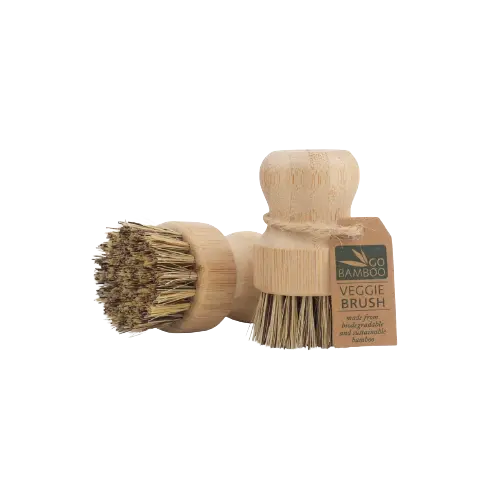 go bamboo, veggie brush, biodegradable brush, veg brush
