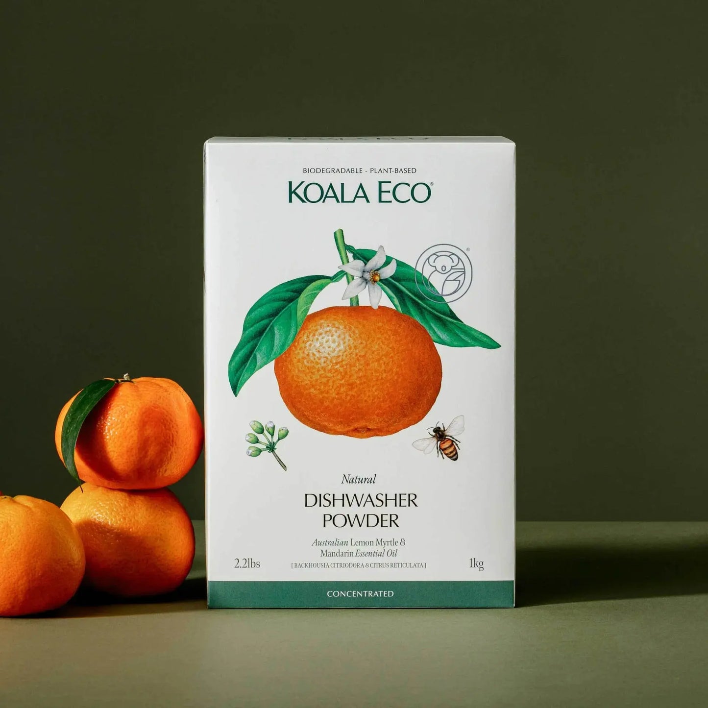 KOALA ECO Dishwasher Powder Lemon Myrtle & Mandarin, natural dishwasher powder