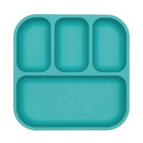 bobo&boo divided plate, plant based plate green