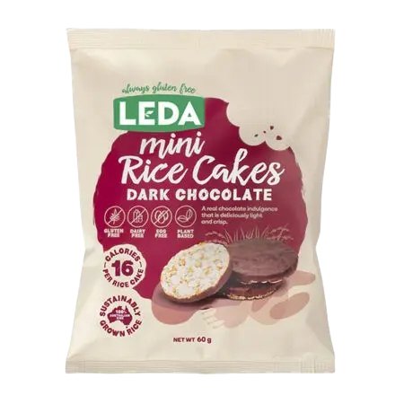 leda mini rice cakes dark chocolate