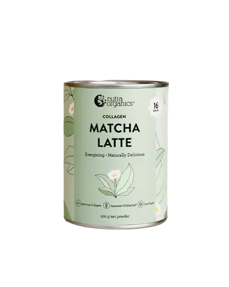 nutra organics collagen matcha latte