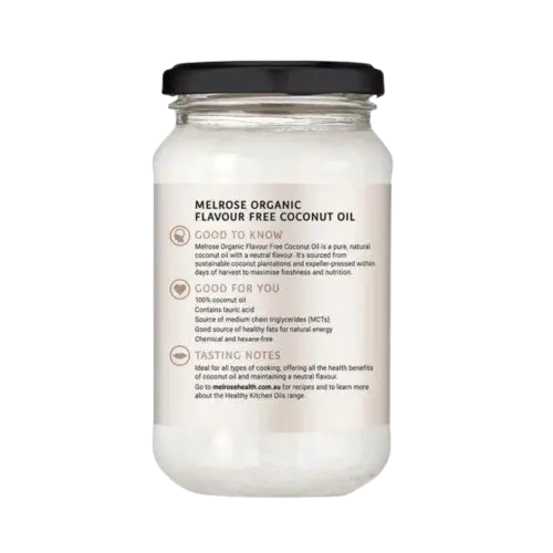 melrose organic coconut oil jar back