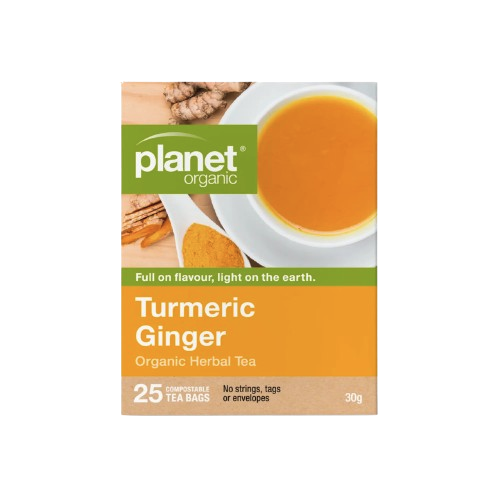 planet organic Turmeric and Ginger 25 Teabags - Certified Organic
