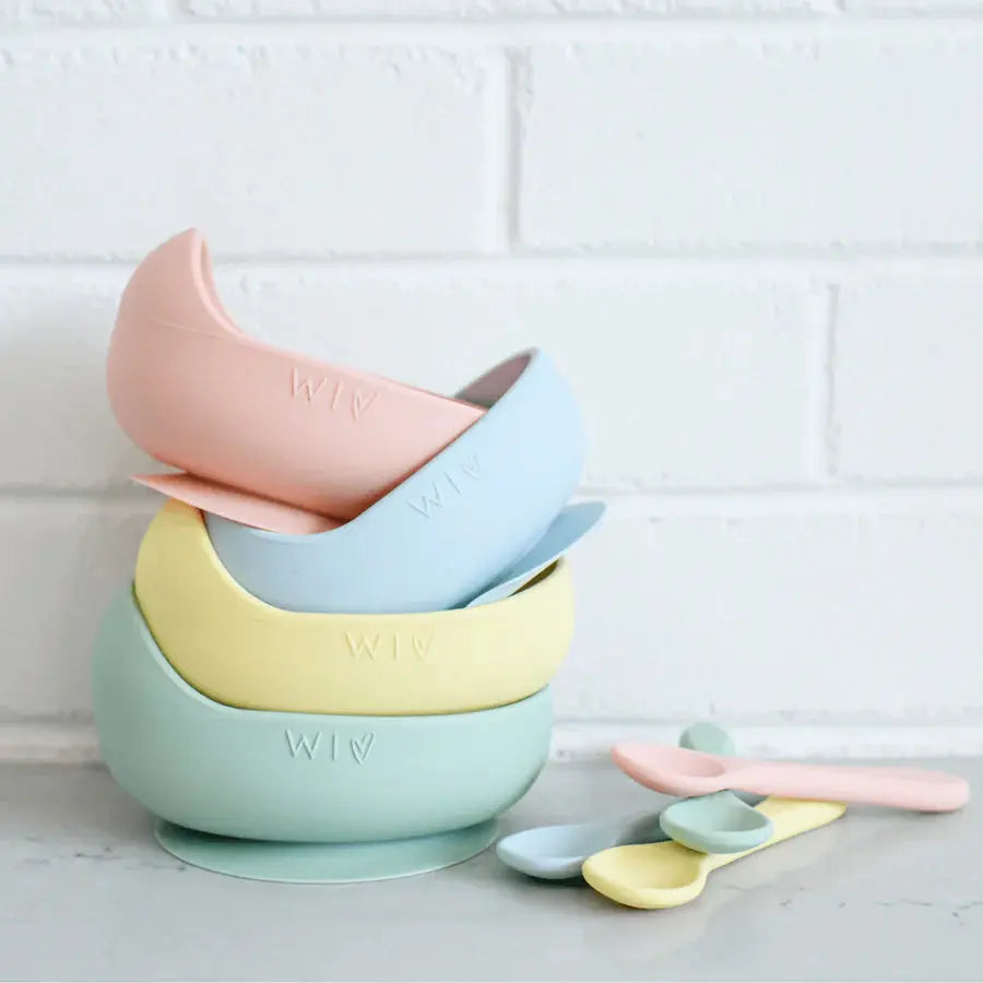 Wild Silicone Baby Bowl + Spoon Set WILD INDIANA