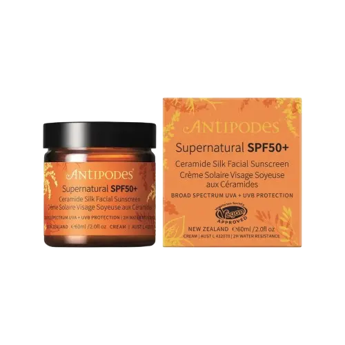 Supernatural SPF50+ Ceramide Silk Facial Sunscreen 60ml ANTIPODES