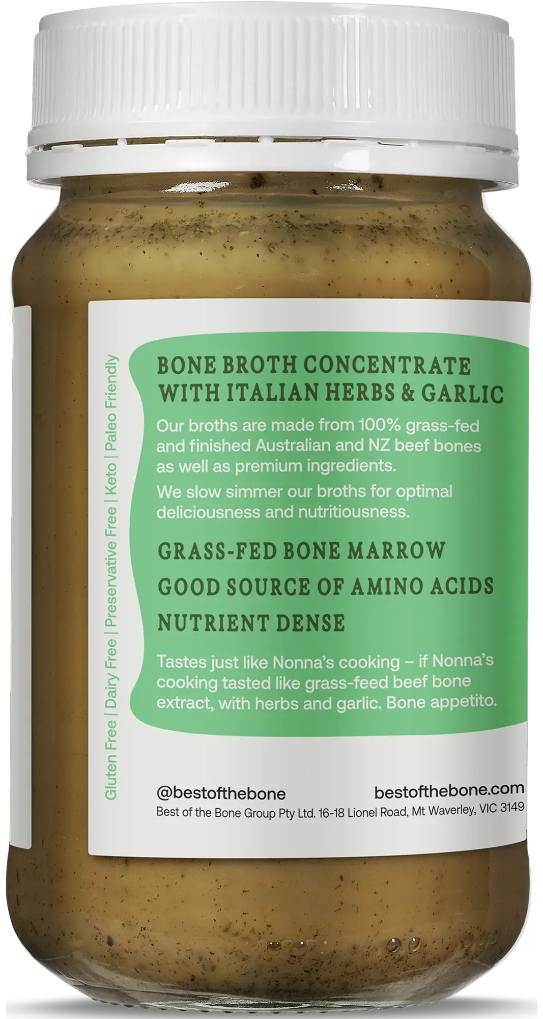 best of the bones grass fed bone broth concentrate, grass fed and finished