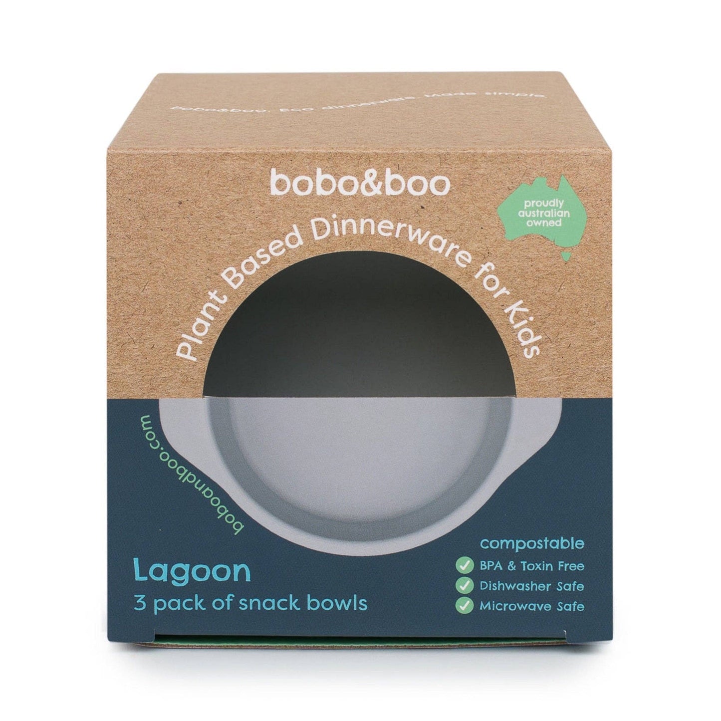 bobo and boo lagoon snack bowl set - boxed