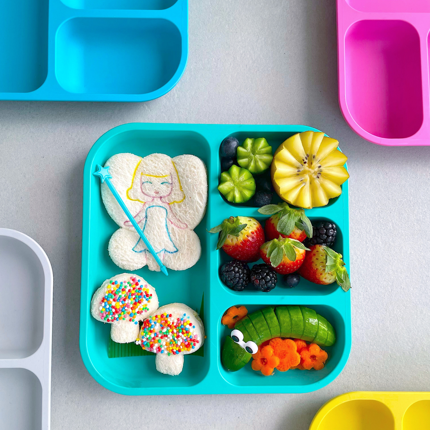 bobo&boo bento plates - green styled plate