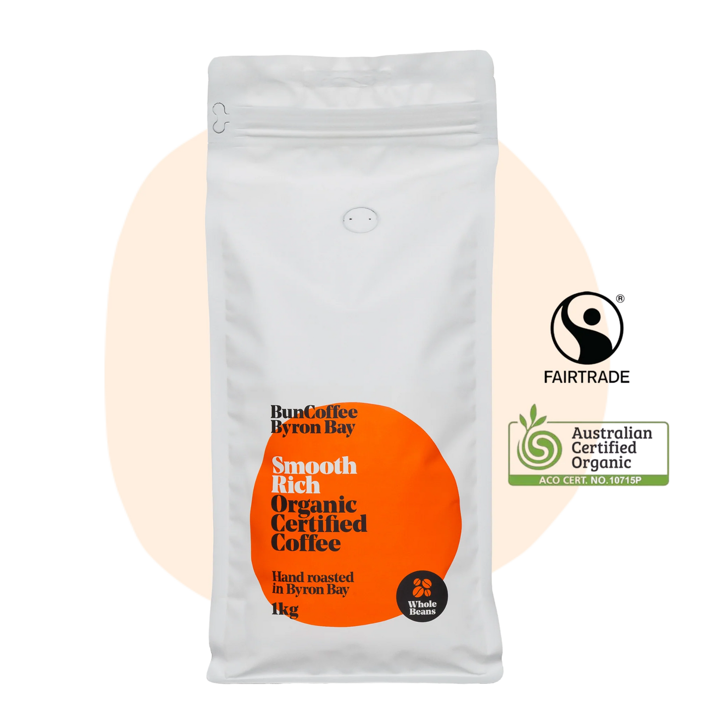 bun coffee byron bay rich organic fairtrade certified coffee 1kg