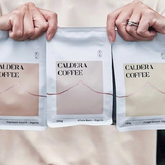 caldera organic coffee range