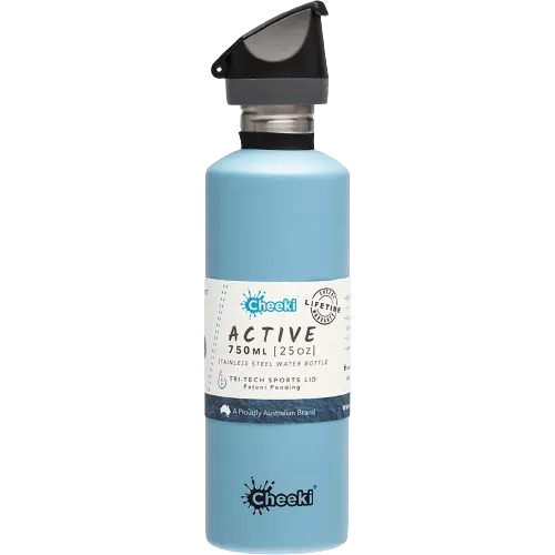 Stainless Steel Active Drink Bottle - Surf CHEEKI