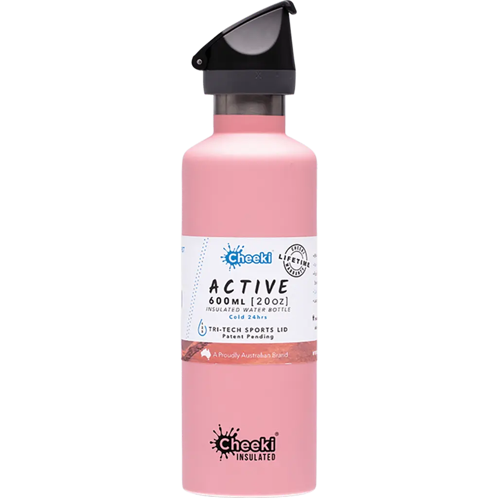 Stainless Steel Insulated Active Bottle - Pink CHEEKI