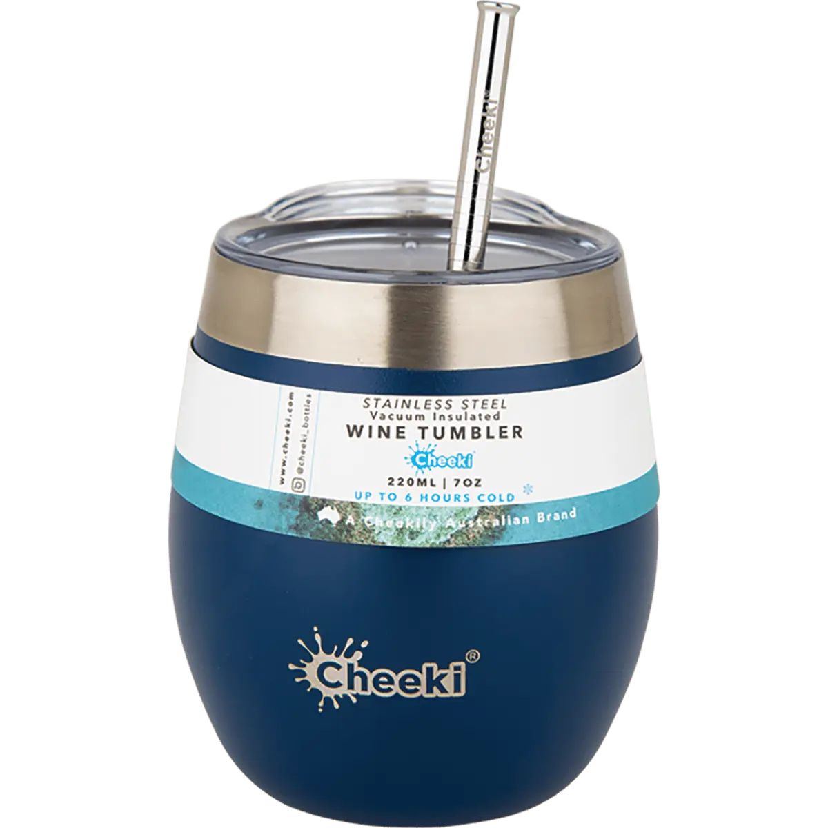 Insulated Wine Tumblers - Sapphire Blue 220ml CHEEKI