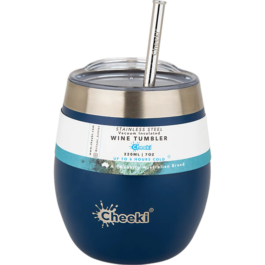 Insulated Wine Tumblers - Sapphire Blue 220ml CHEEKI