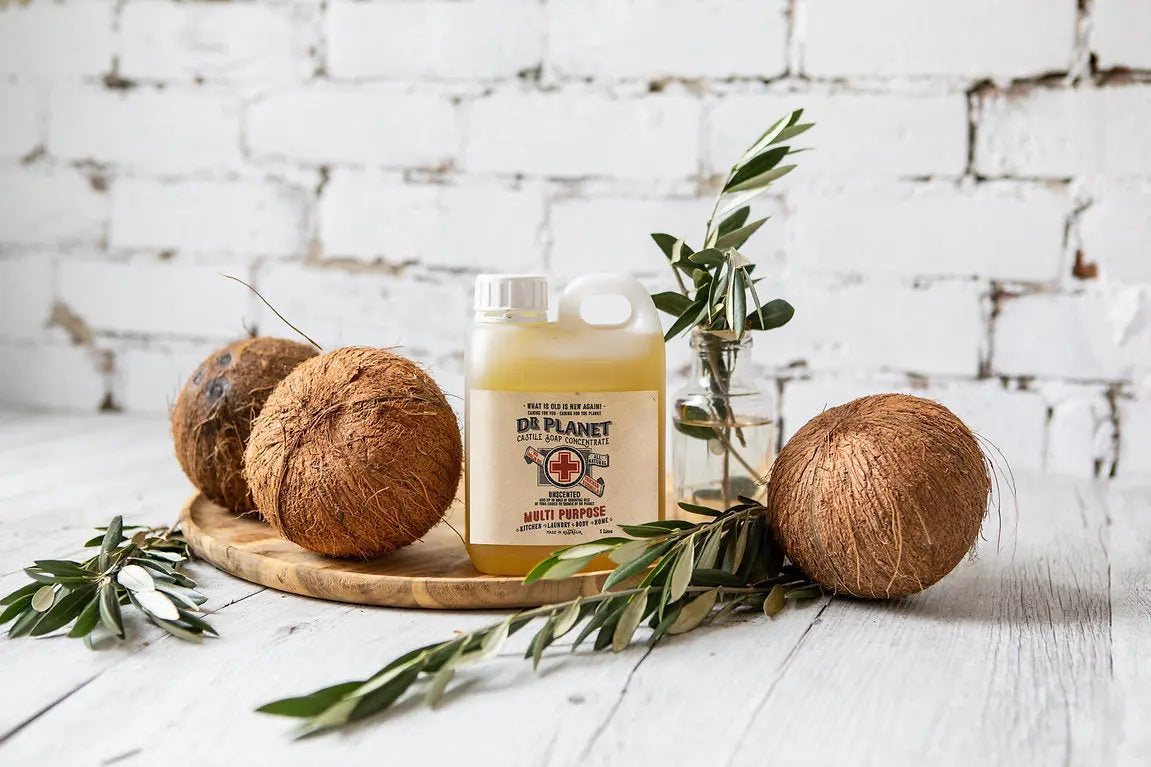 dr planet 1 litre unscented castile soap styled