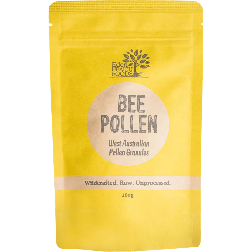 eden health foods bee pollen, wildcrafted, raw, unprocessed, western australian bee pollen granules