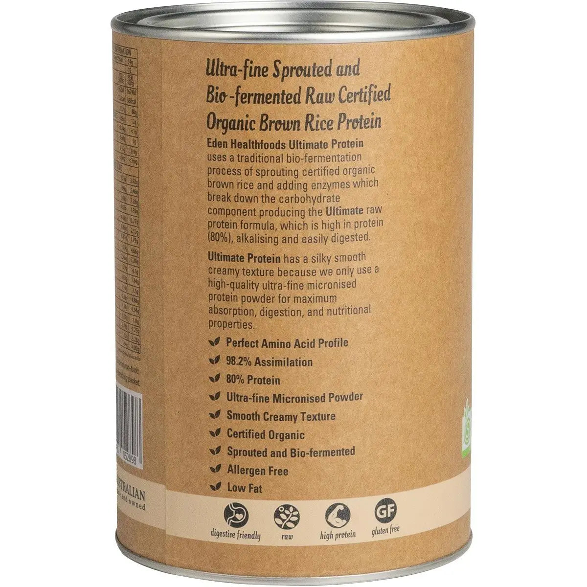 eden health food ultimate protein natural raw certified organic brown rice protein