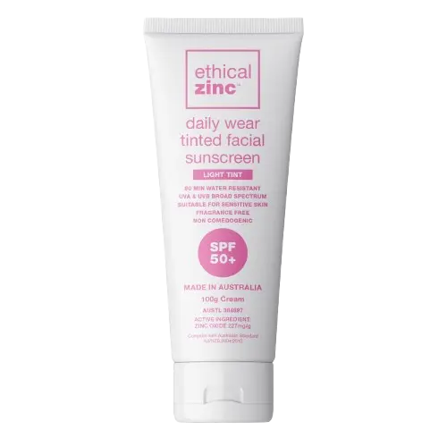 Daily Wear Tinted Facial Sunscreen SPF50+ - Light Tint ETHICAL ZINC