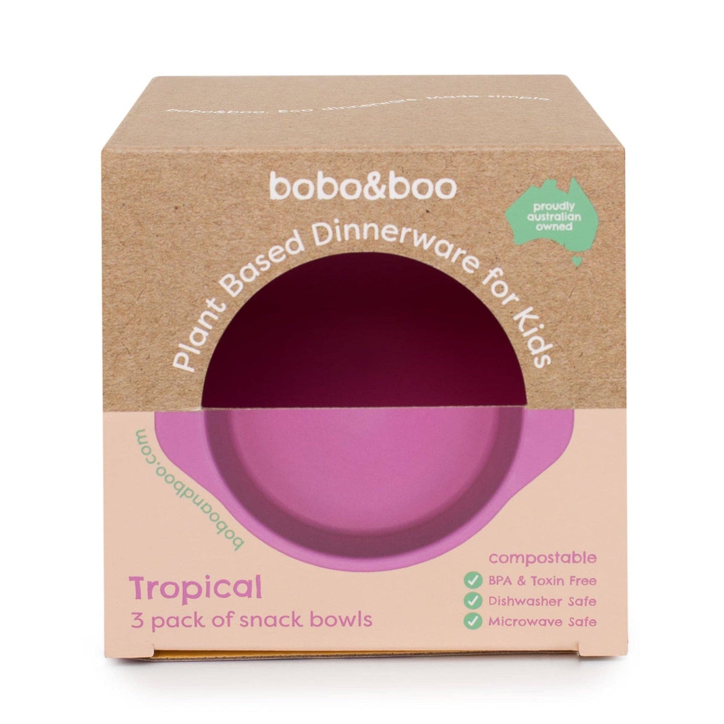 plant based snack bowls by bobo and boo box front
