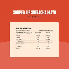 Gevity RX Bone Broth Sauce - Souped-Up Sriracha nutritional infomation