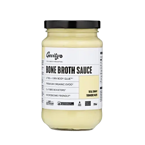 Gevity Rx bone broth sauce total tummy turmeric mayo
