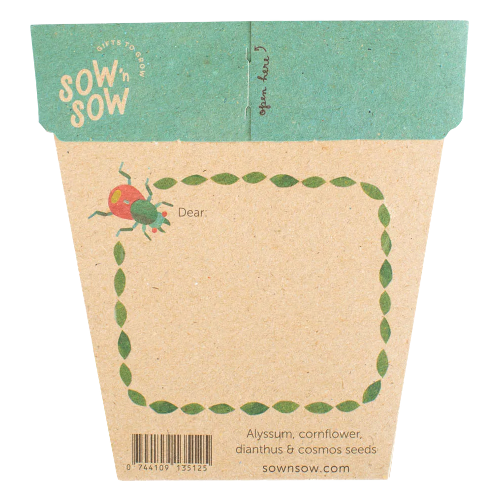 sow n sow, a gift of seeds, garden wonderland, back