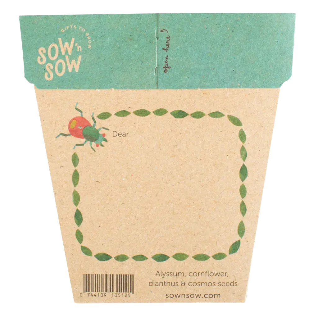 sow n sow, a gift of seeds, garden wonderland, back