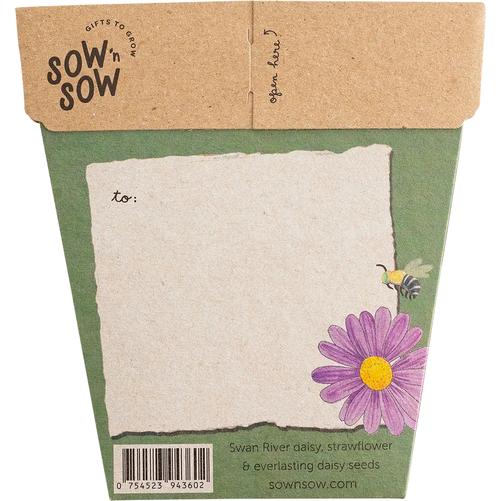 sow n sow, a gift of seeds, birthday wishes, australian natives, back