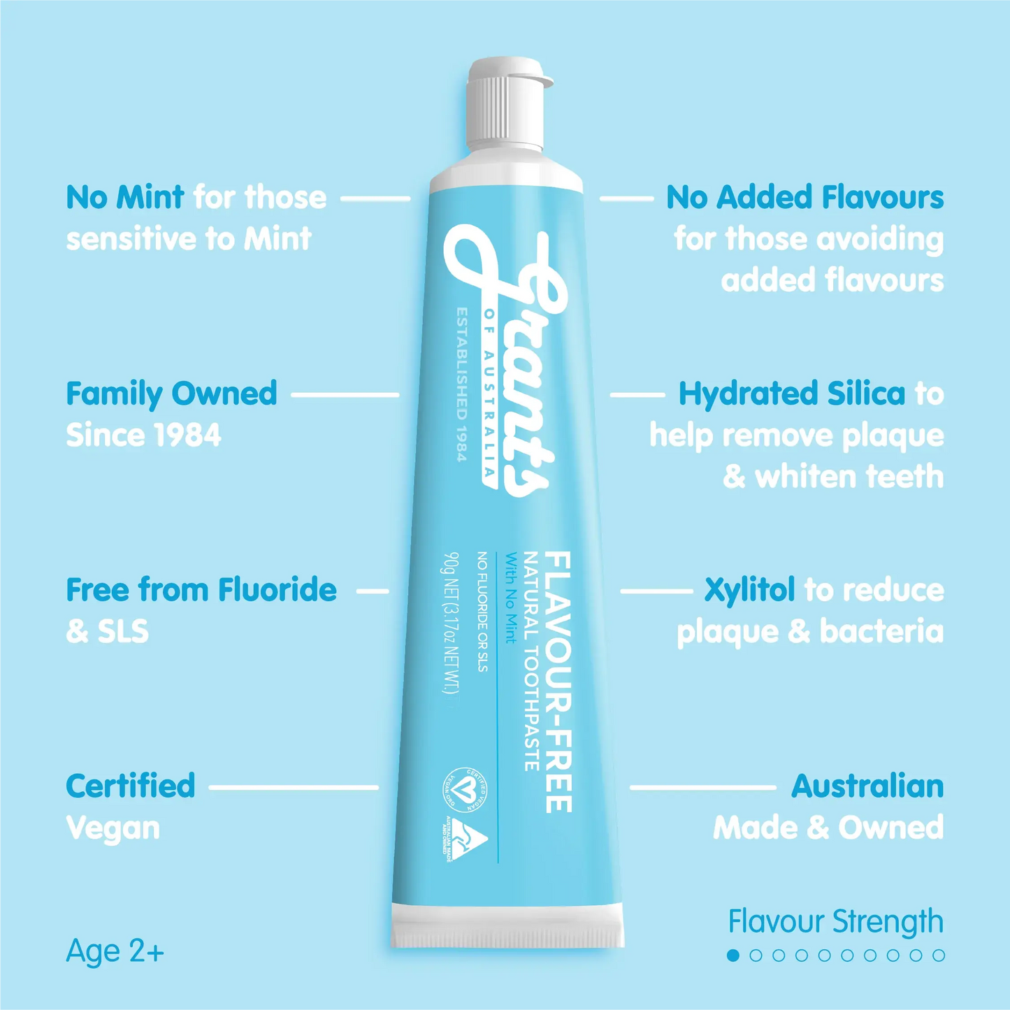 grants of australia natural flavour free toothpaste info