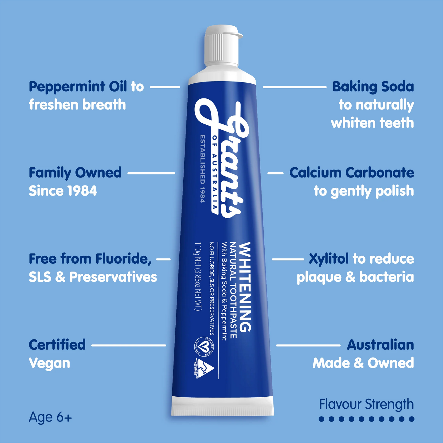 Whitening with Peppermint Natural Toothpaste- Fluoride Free