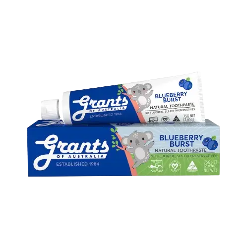 grants of australia kids blueberry burst natural toothpaste