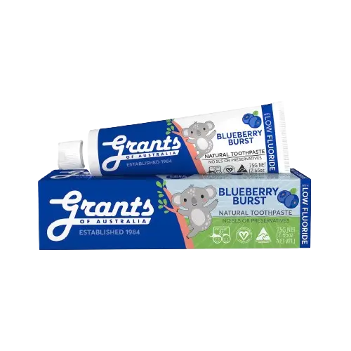 grants of australia low fluoride kids blueberry blast toothpaste